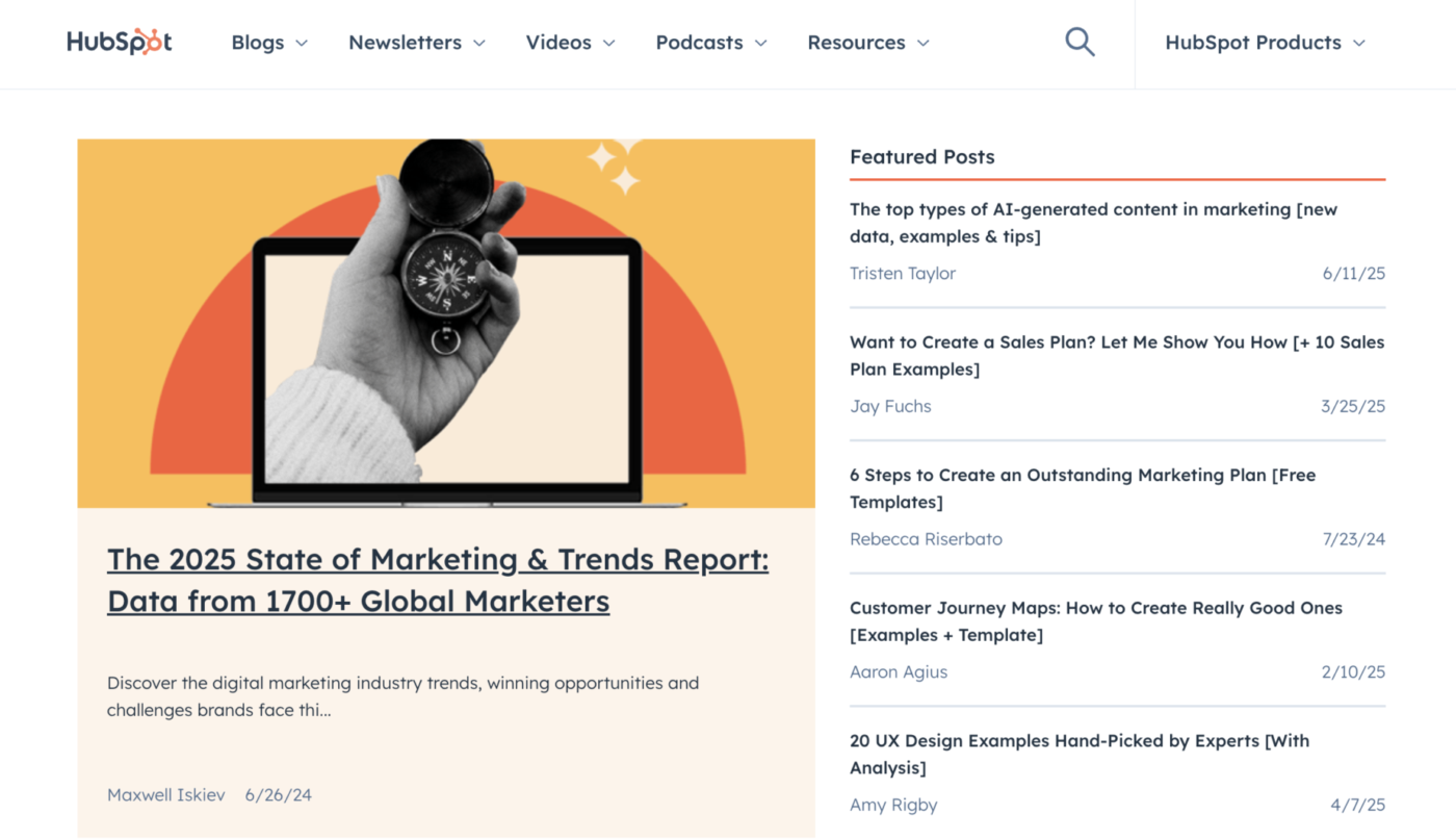 Hubspot - Best blog for writers